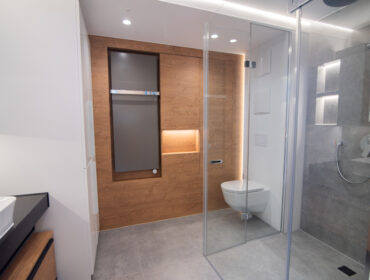 Oświetlenie w łazience modułowej